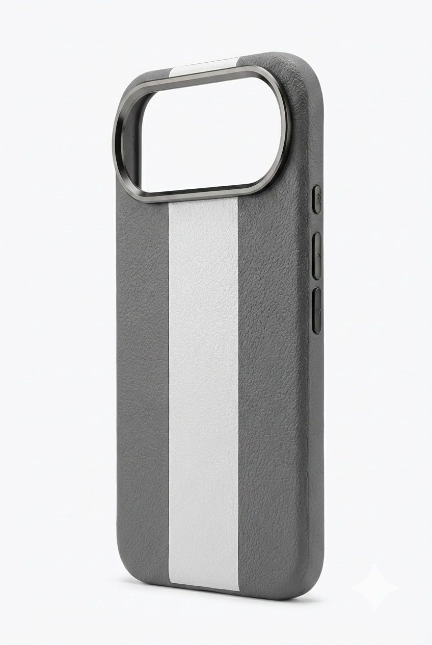 Premium Leather Stripe Protective Case for iPhone 17 Air | Shockproof Slim Cover | CaseItUpCosmos