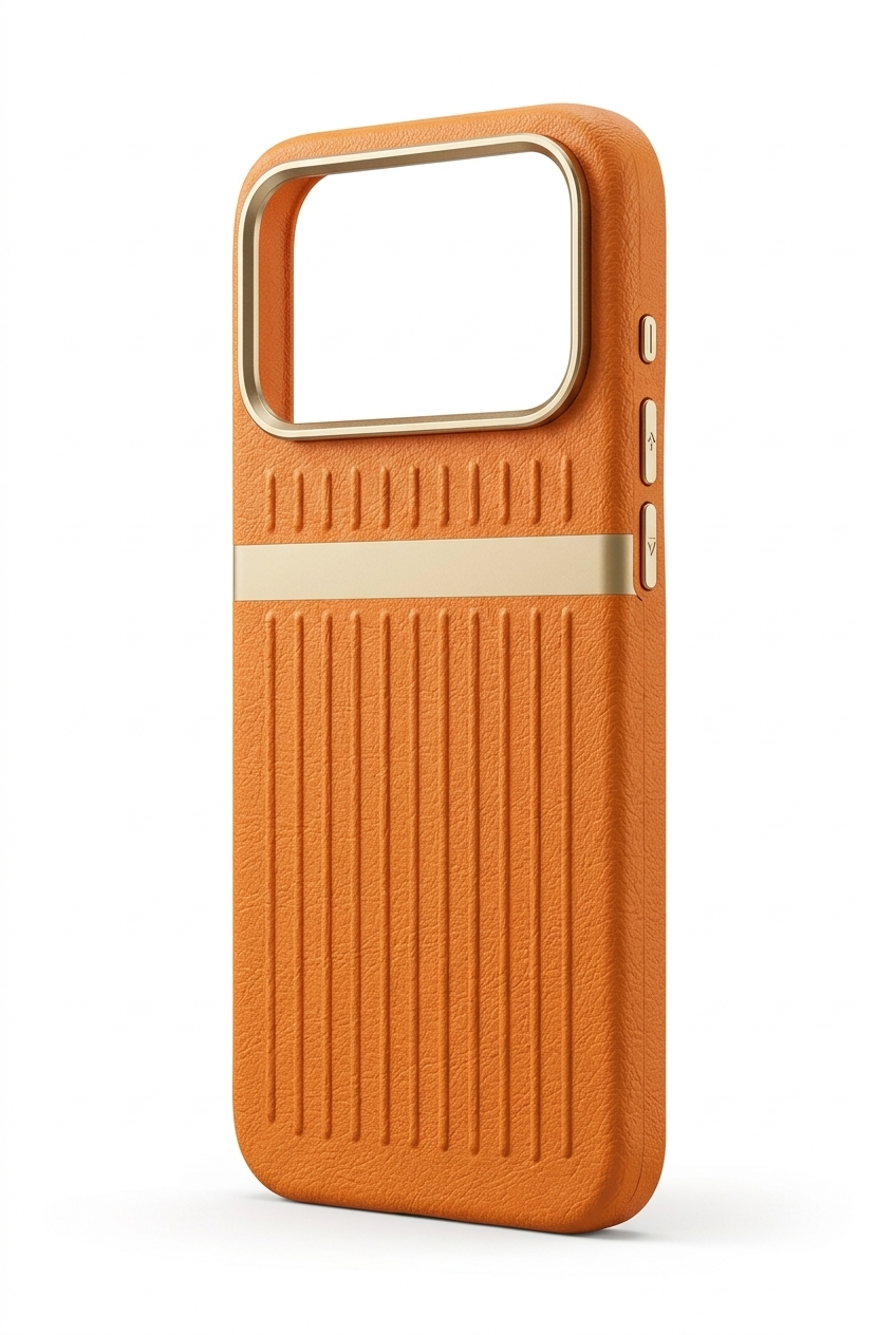 Luxury Leather Texture Protective Case with Premium Metal Camera Frame for iPhone 17 Pro