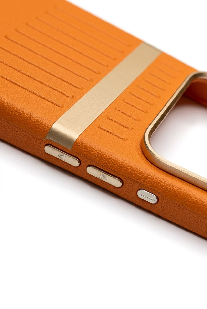 Luxury Leather Texture Protective Case with Premium Metal Camera Frame for iPhone 17 Pro