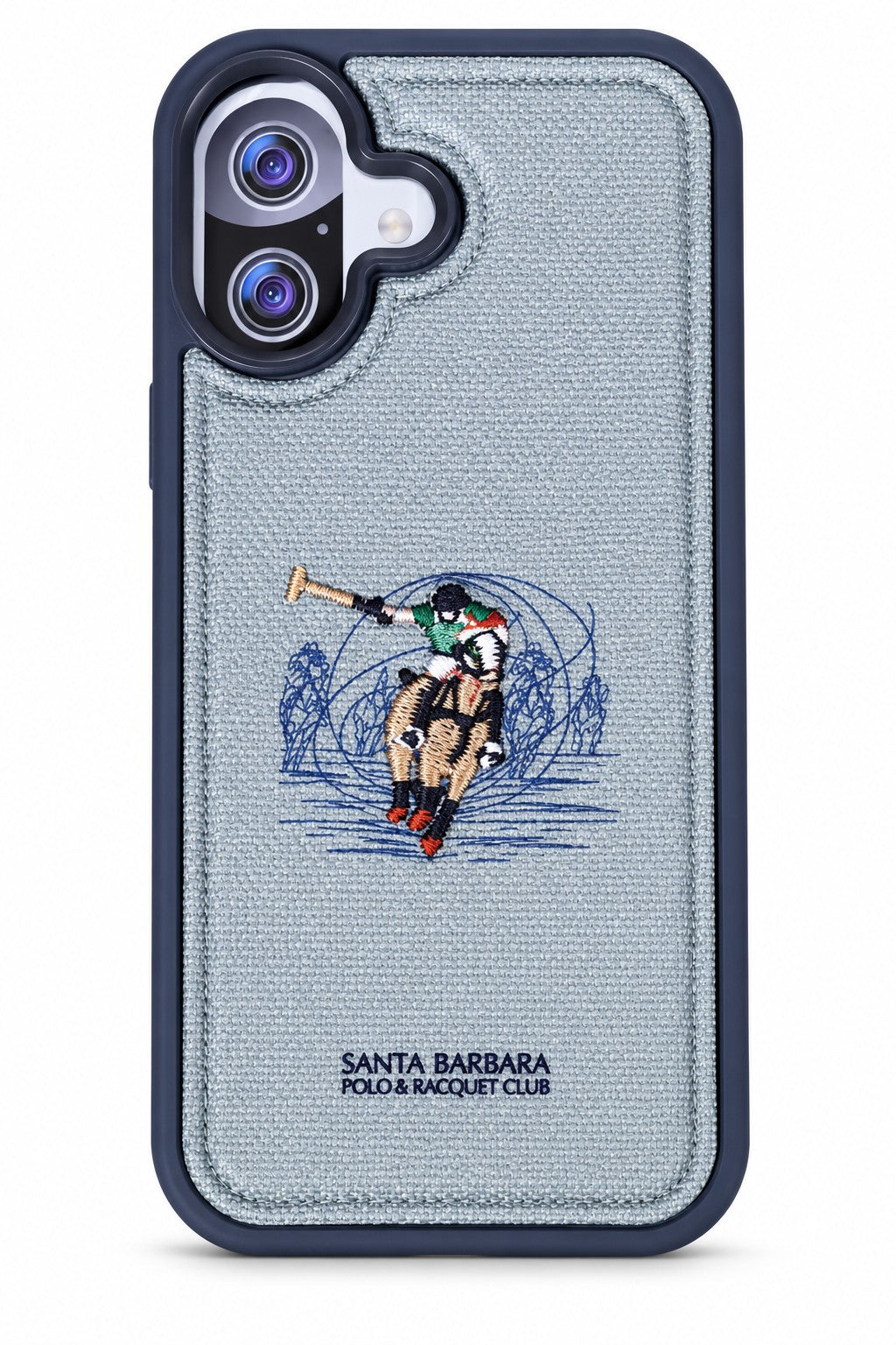 Grey Santa Barbara Polo & Racquet Club iPhone 17 case front