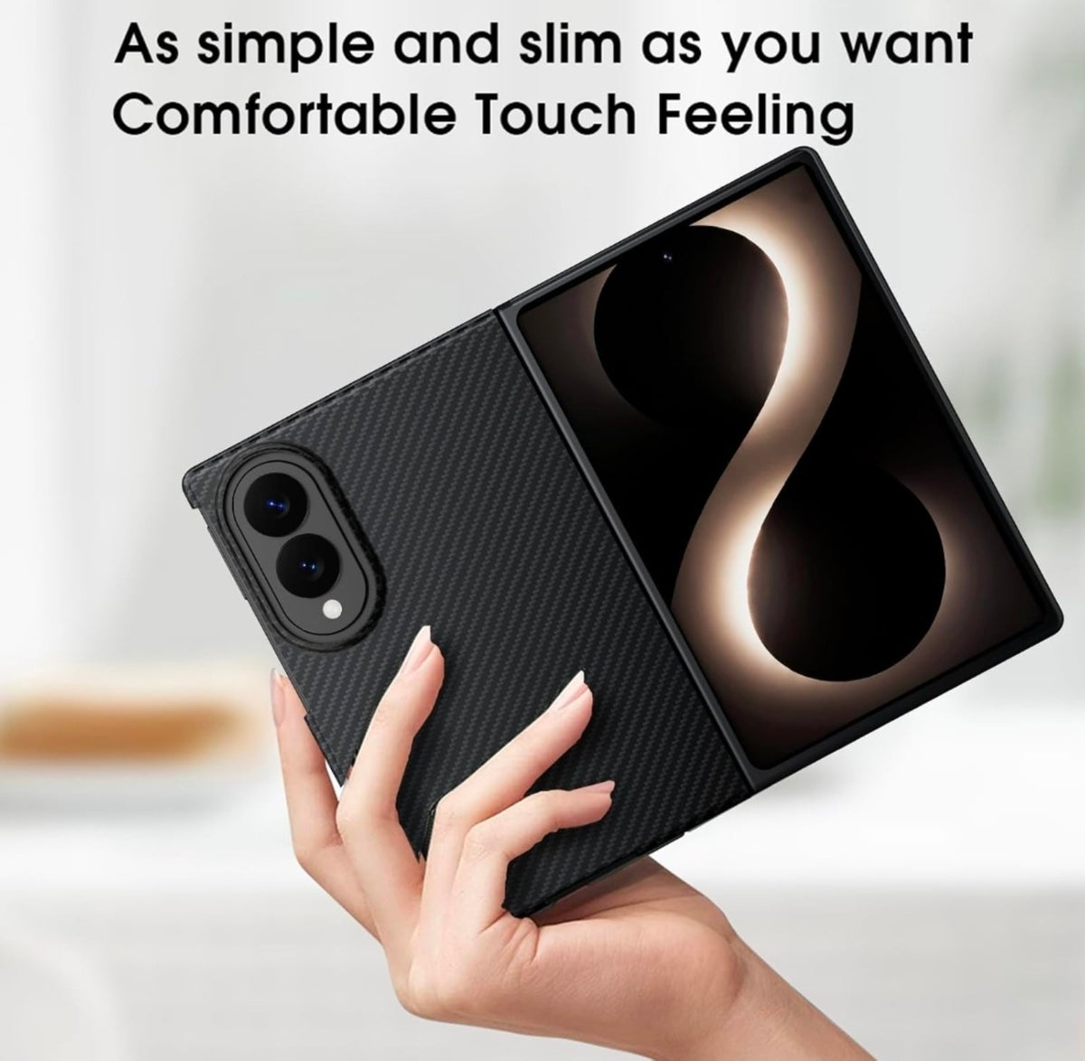 X-Level Nano Fiber Case slim design shown in hand