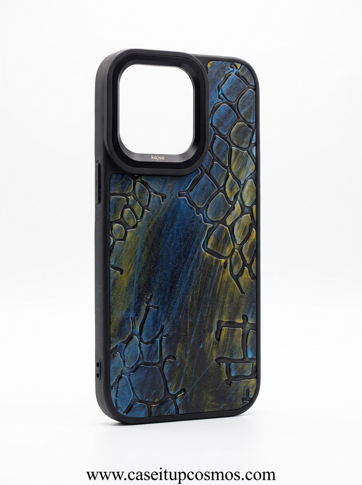 The Exotic Patina Croc Edition Matte Black iPhone Case | 3D Scale Relief