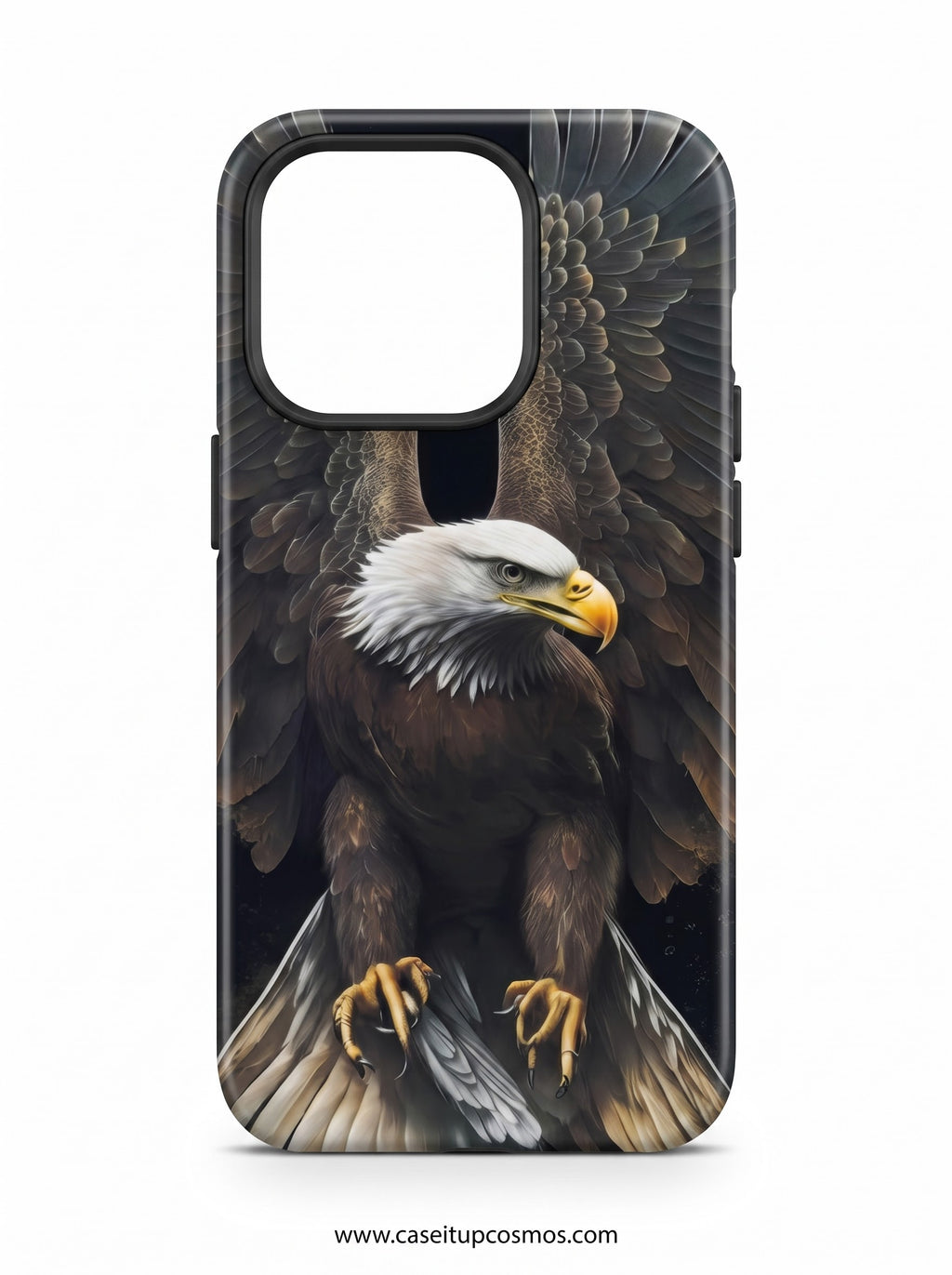 Photorealistic Flying Bald Eagle Armor iPhone Cover | 3D Full-Wrap Print