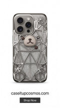 Geometric Bear Glitter Case – Premium Luxury Protective Phone Cover