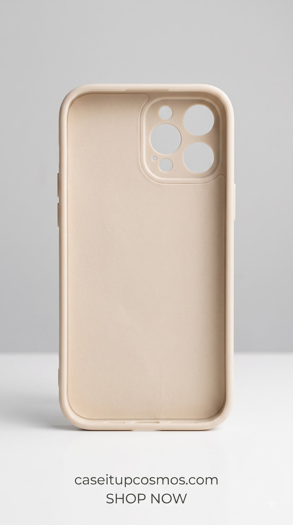 Premium Glitter Silicone Phone Case – Luxury Crystal Sparkle Shockproof Cover | Beige Frame
