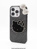 Y2K Hello Kitty Crystal Rhinestone Bow Glitter iPhone Cover