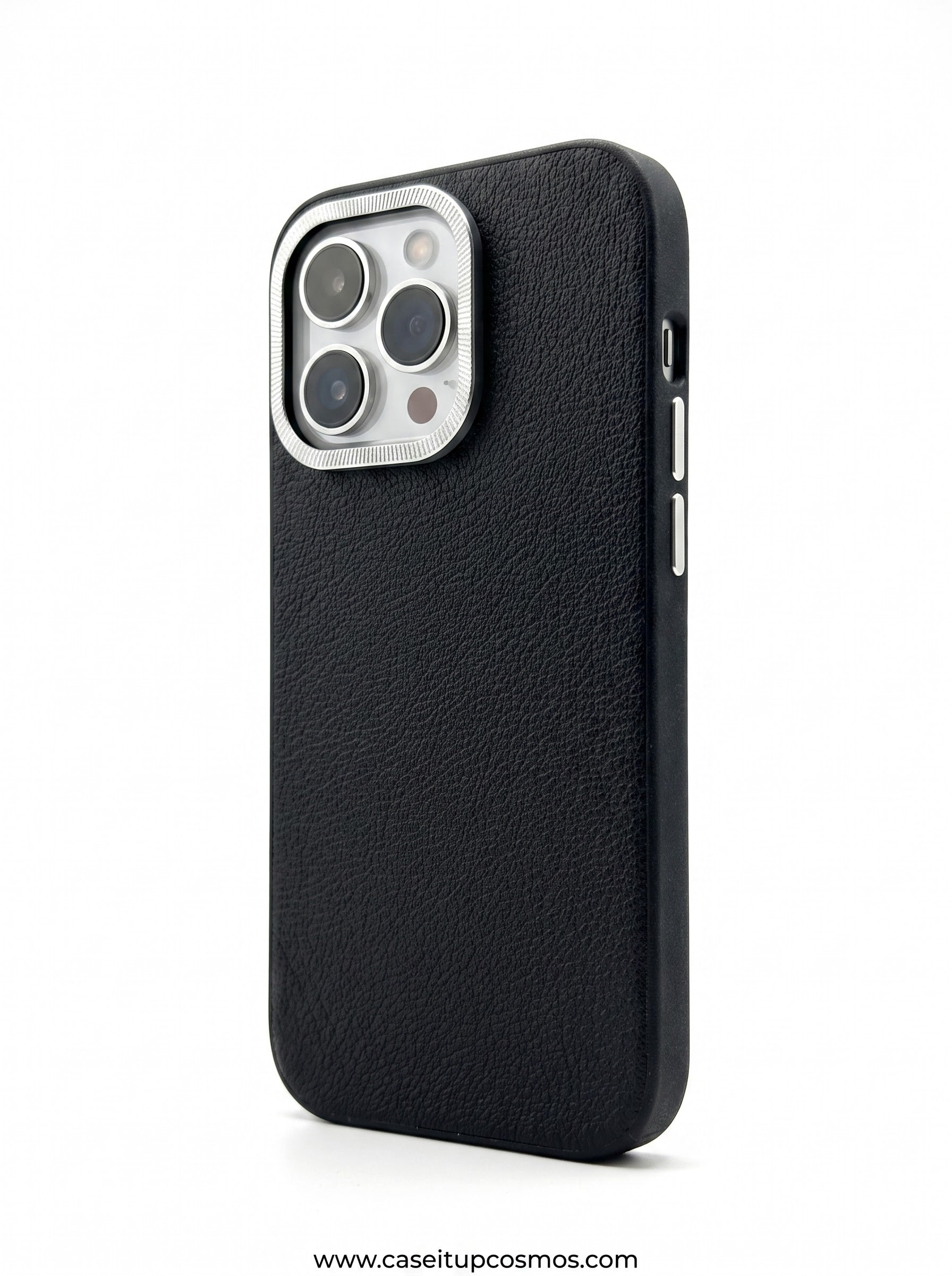 Cosmos™ Tactical Pebbled Leather iPhone Cover | Shockproof Air-Ridge Interior