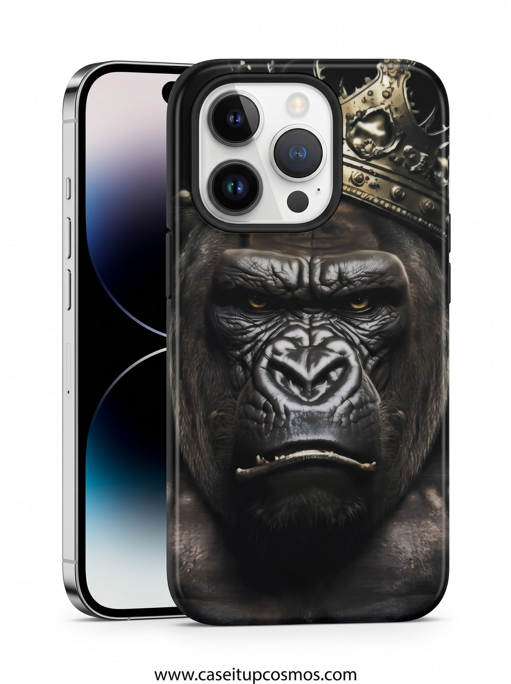 Regal Crowned Gorilla Shockproof iPhone Cover | Full-Wrap 3D Print