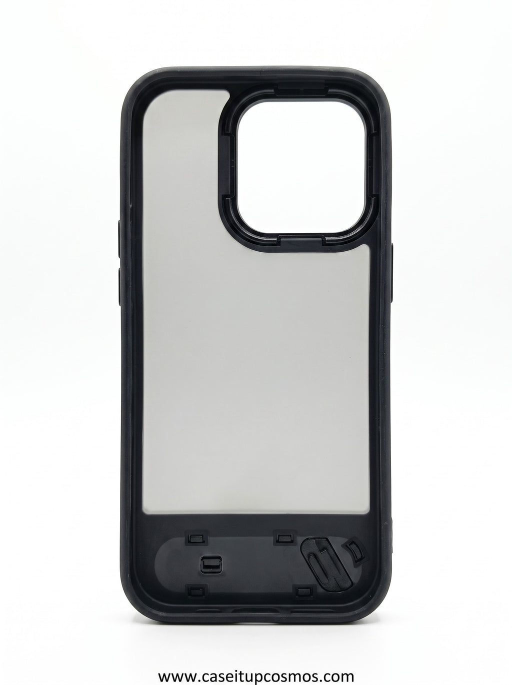 Ultra-Slim Frosted Black Kickstand Case for iPhone | Built-In Foldable Stand