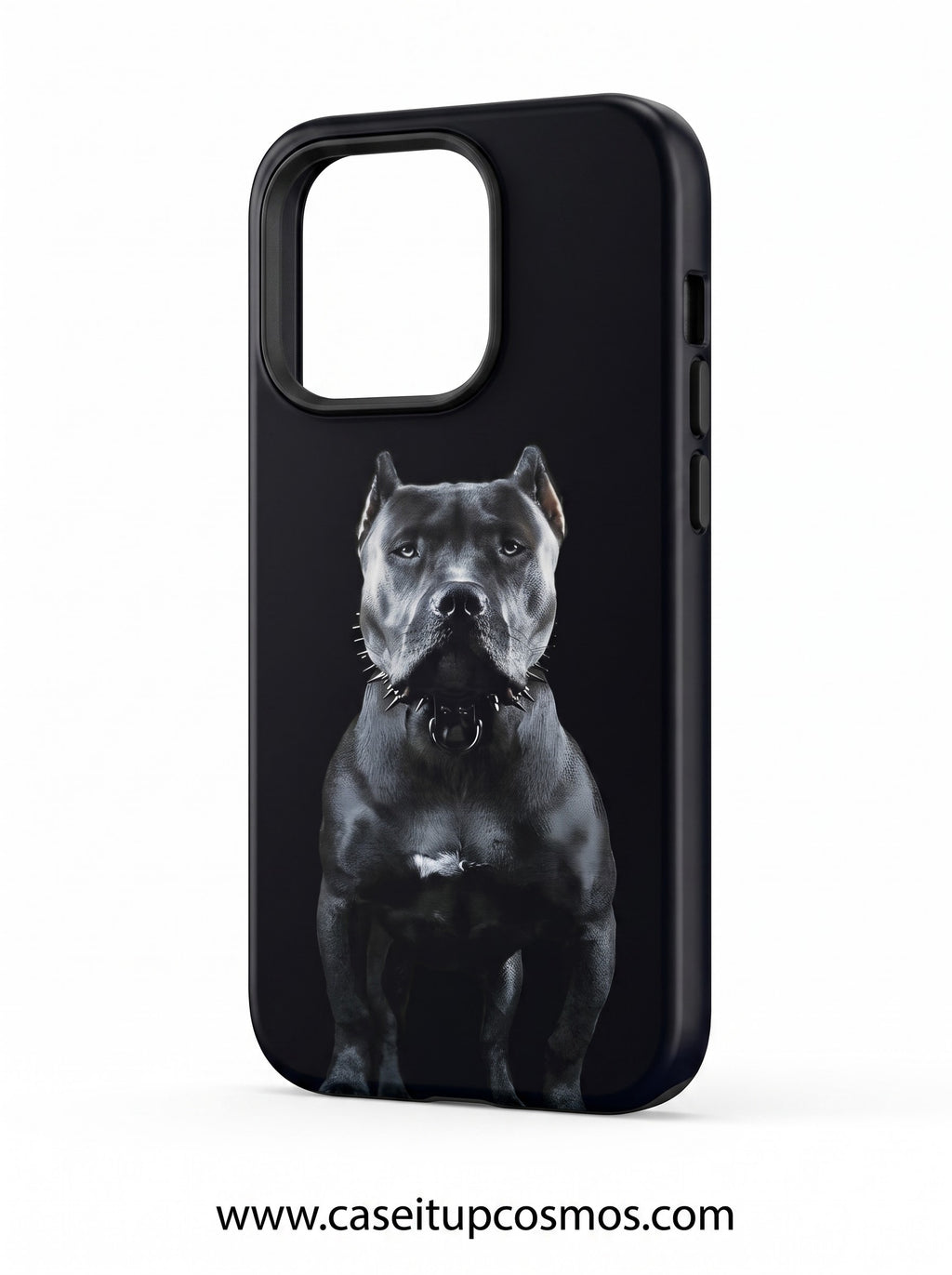 Alpha Pitbull Spiked Collar Shockproof iPhone Cover | High-Contrast Print