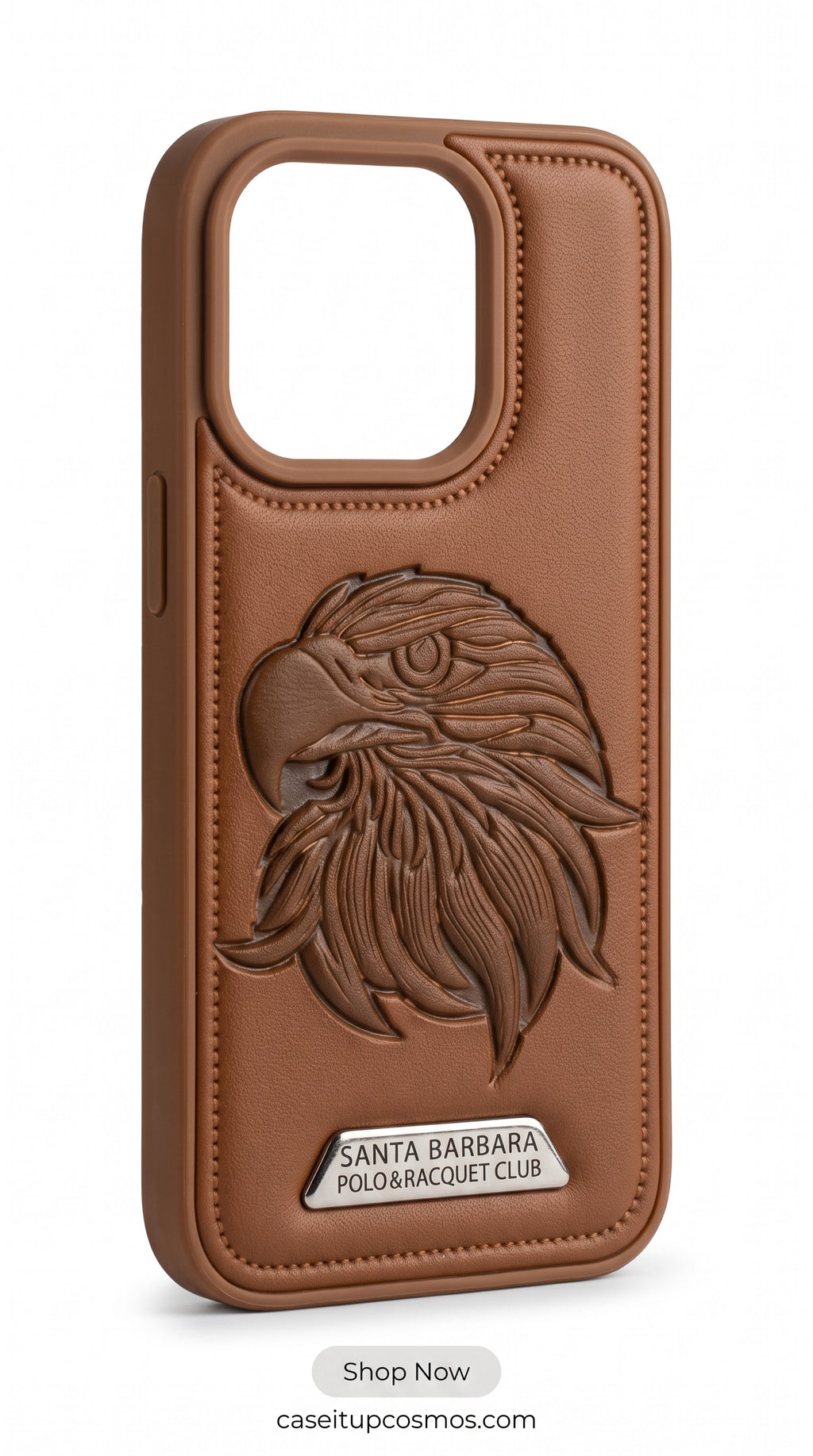 Santa Barbara Premium Eagle Embossed Leather Case – Luxury Shockproof Phone Cover
