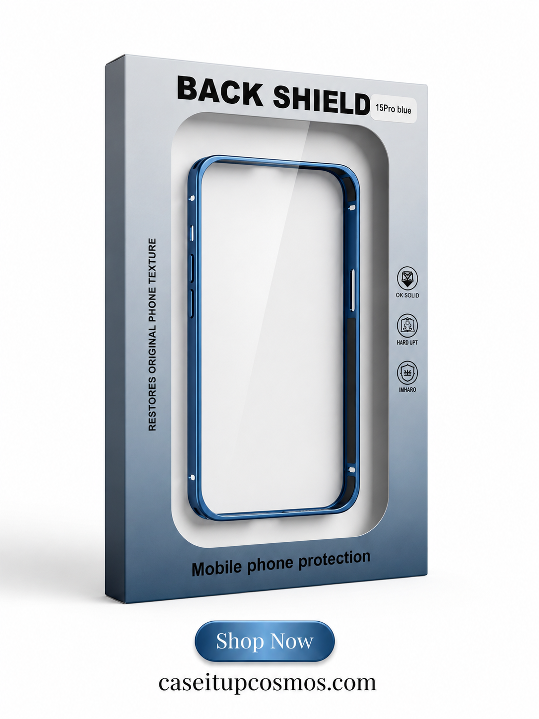 Bare-Feel Ultra Minimalist Metal Bumper Case – Back Shield Alloy Edition