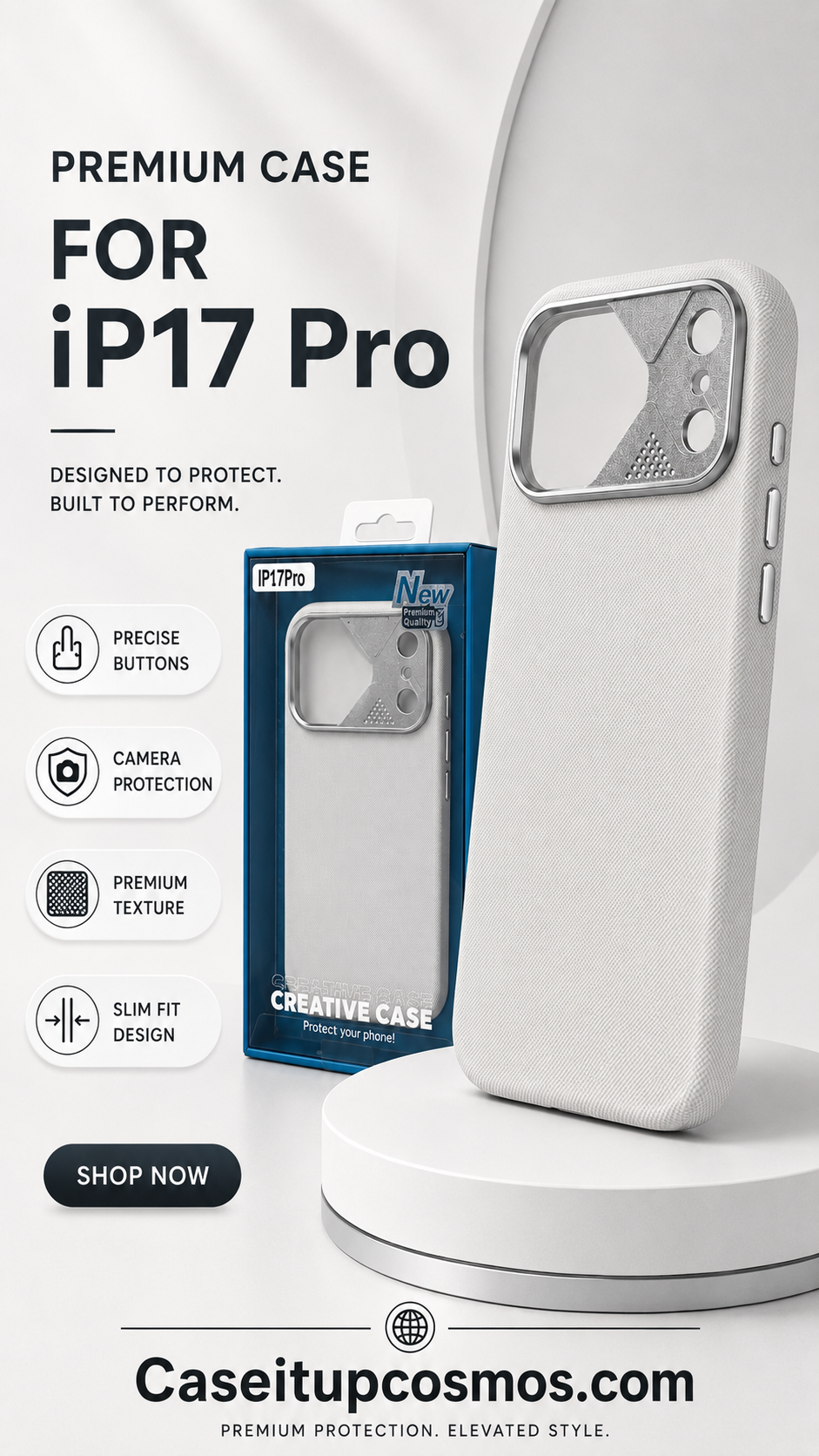 Premium Textured Protective Case for iPhone 17 Pro – Slim, Stylish & Shockproof
