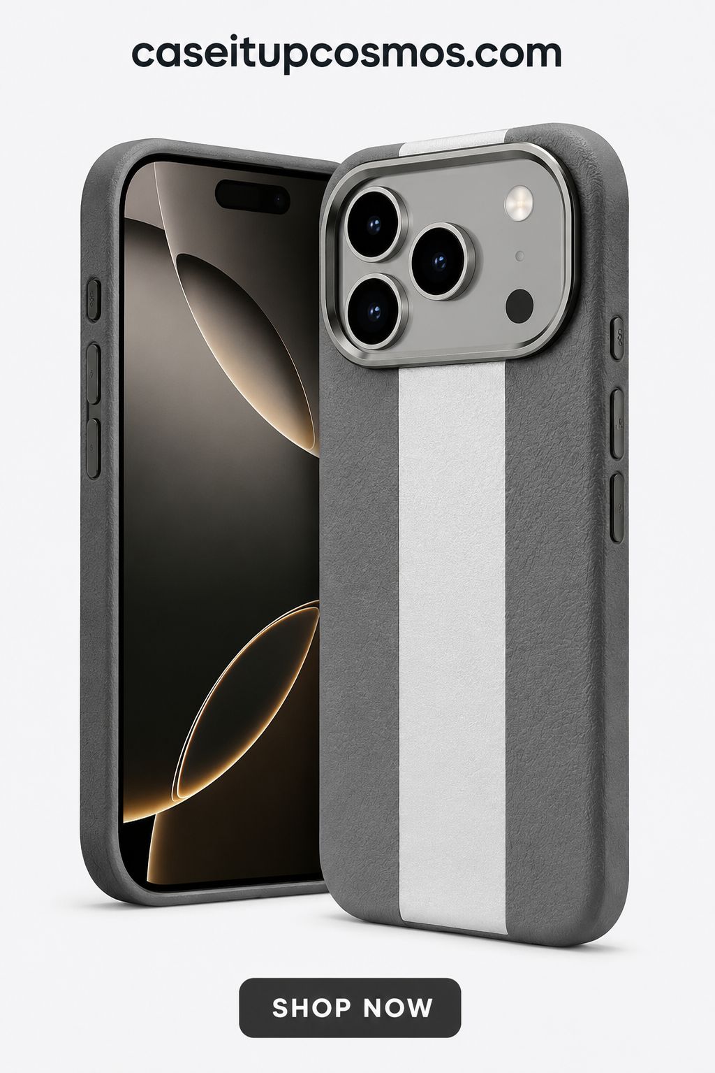 Premium Leather Stripe Protective Case for iPhone 17 Air | Shockproof Slim Cover | CaseItUpCosmos