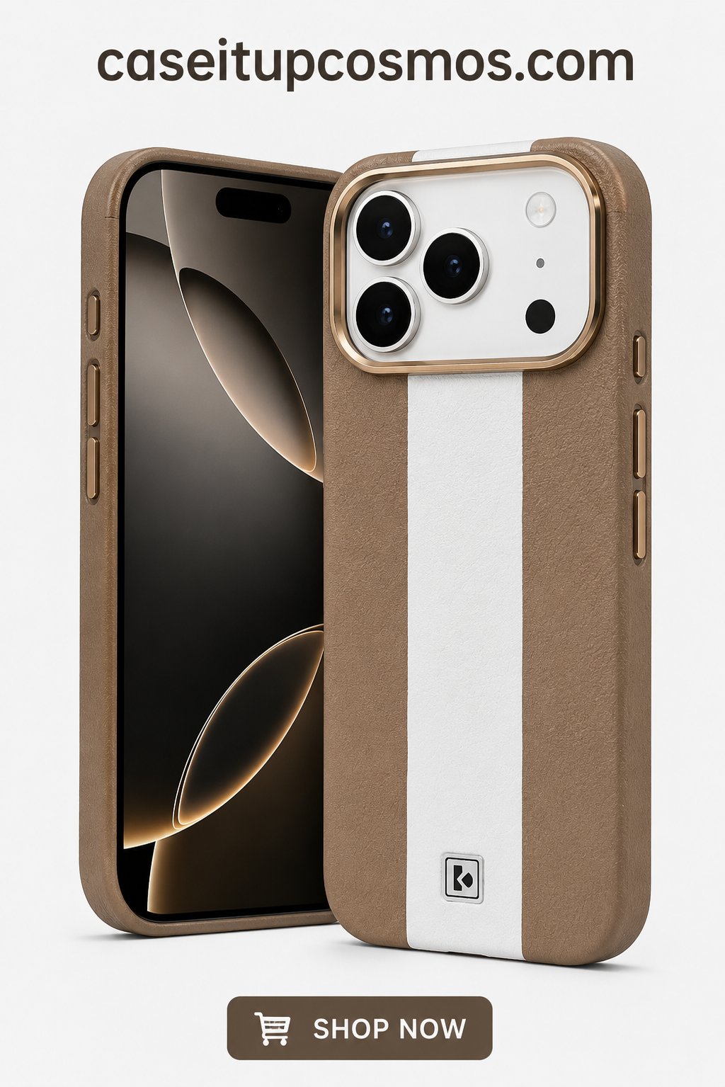 Premium Leather Stripe Protective Case for iPhone 17 Air | Shockproof Slim Cover | CaseItUpCosmos