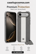 Premium Leather Stripe Protective Case for iPhone 17 Air | Shockproof Slim Cover | CaseItUpCosmos