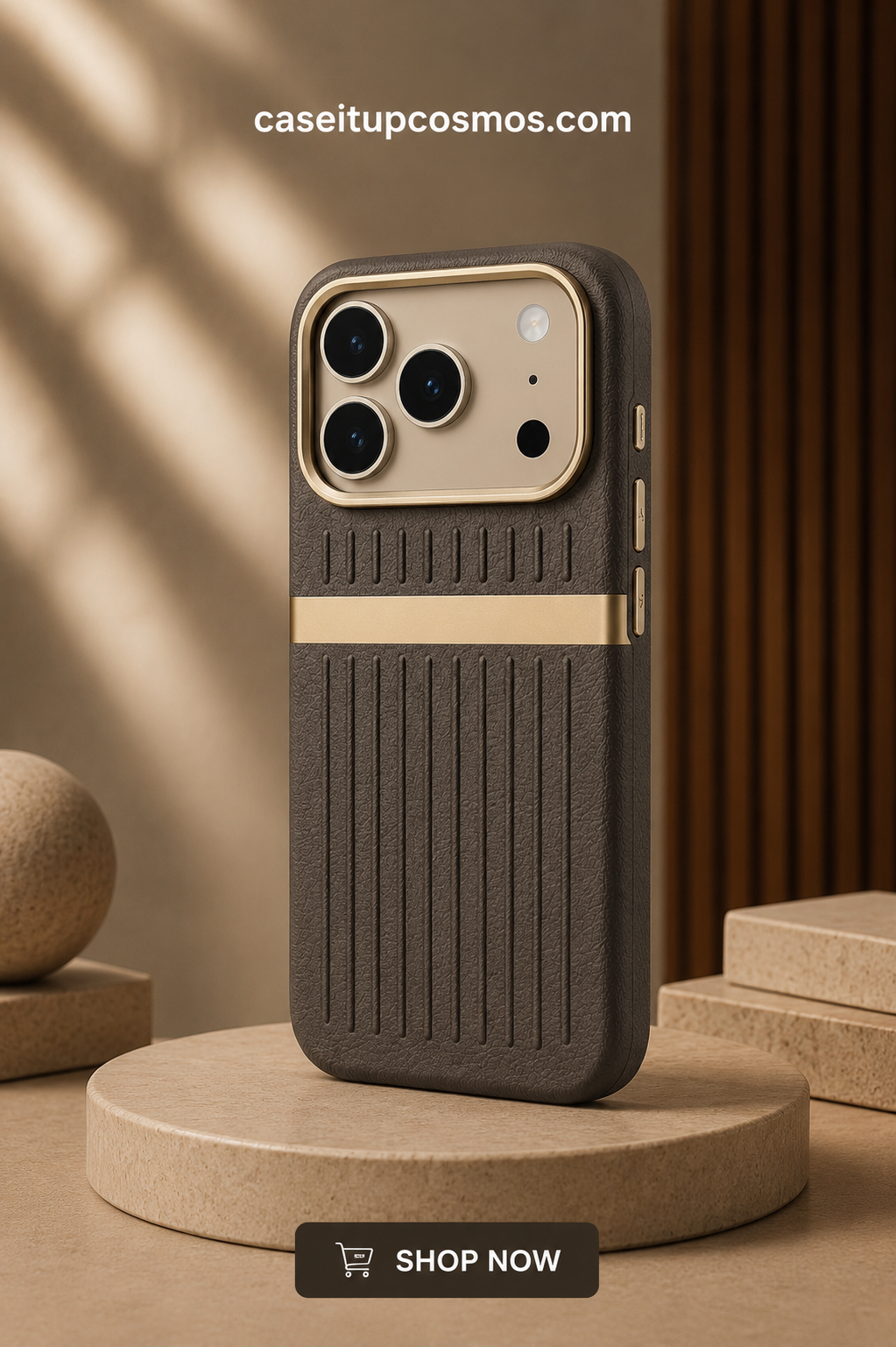 Luxury Leather Texture Protective Case with Premium Metal Camera Frame for iPhone 17 Pro