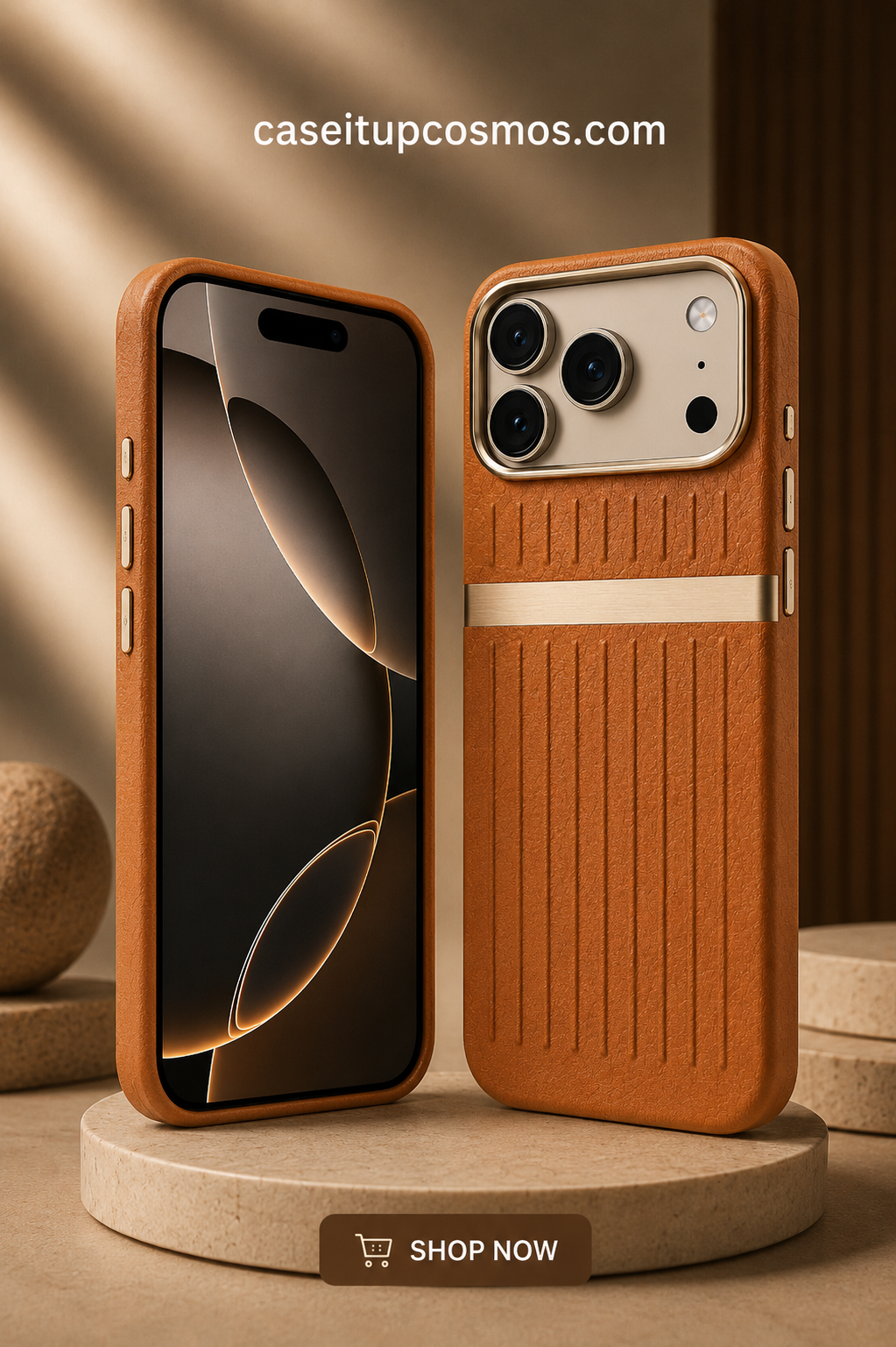 Luxury Leather Texture Protective Case with Premium Metal Camera Frame for iPhone 17 Pro