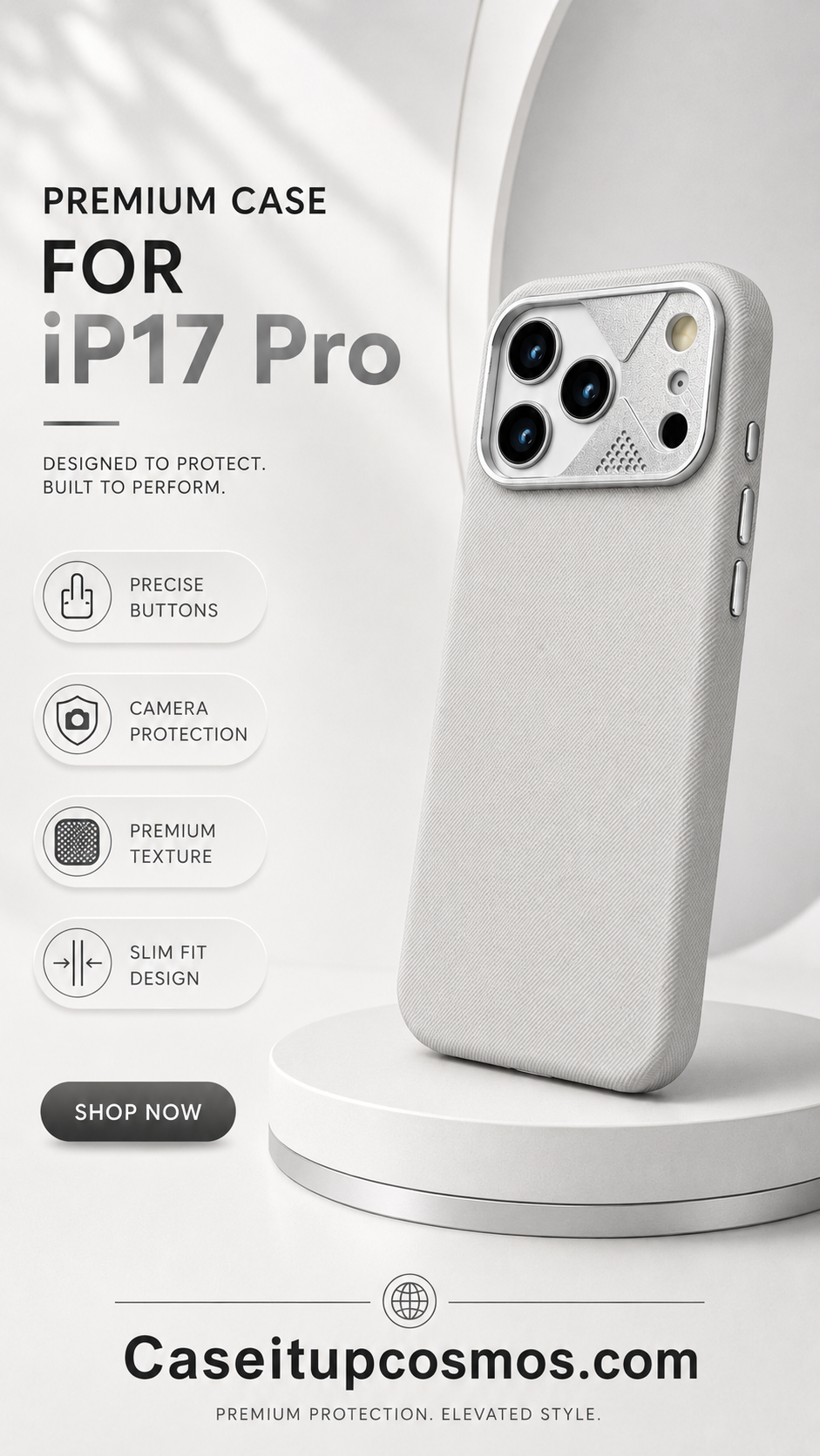 Premium Textured Protective Case for iPhone 17 Pro – Slim, Stylish & Shockproof