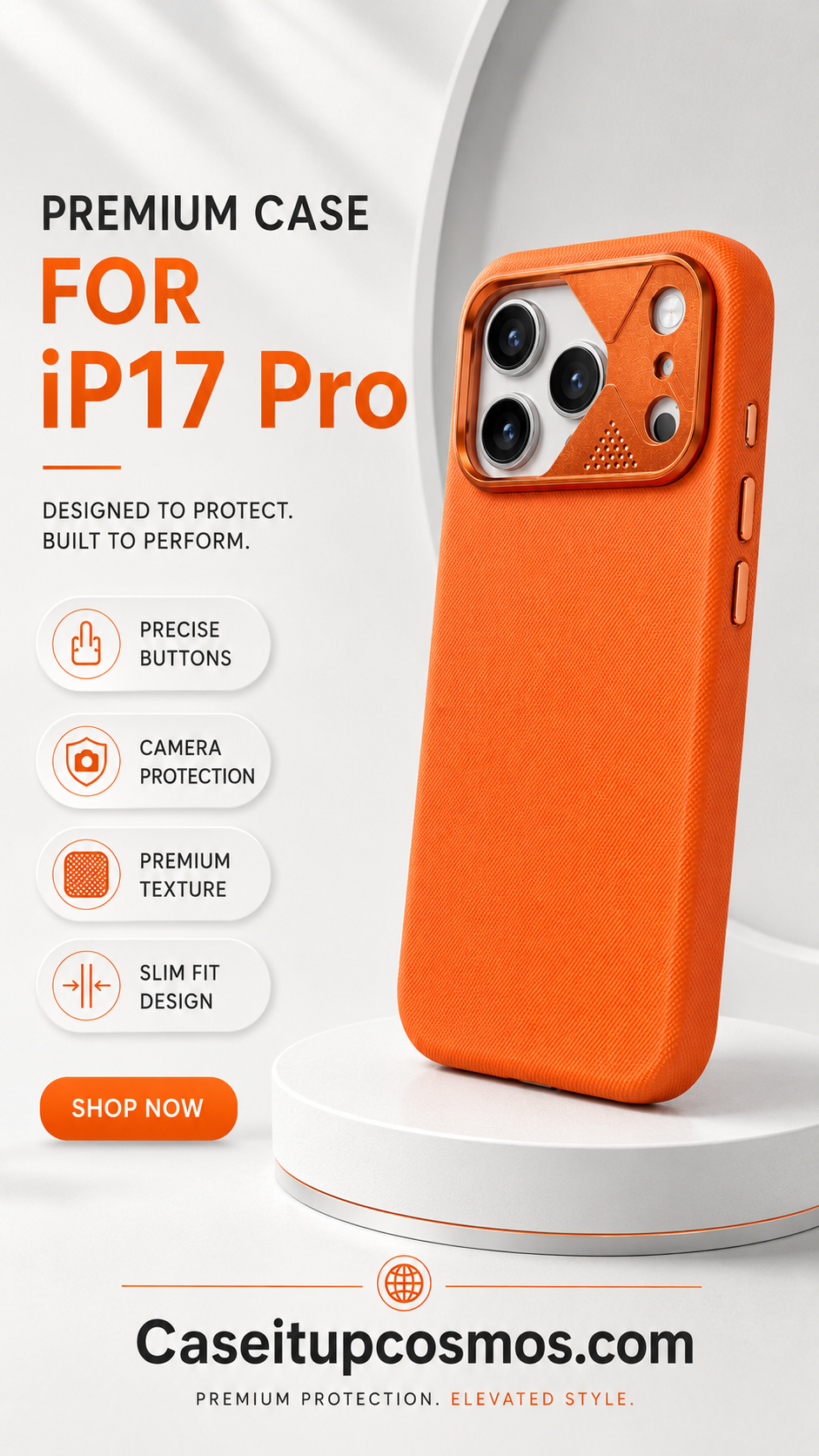 Premium Textured Protective Case for iPhone 17 Pro – Slim, Stylish & Shockproof