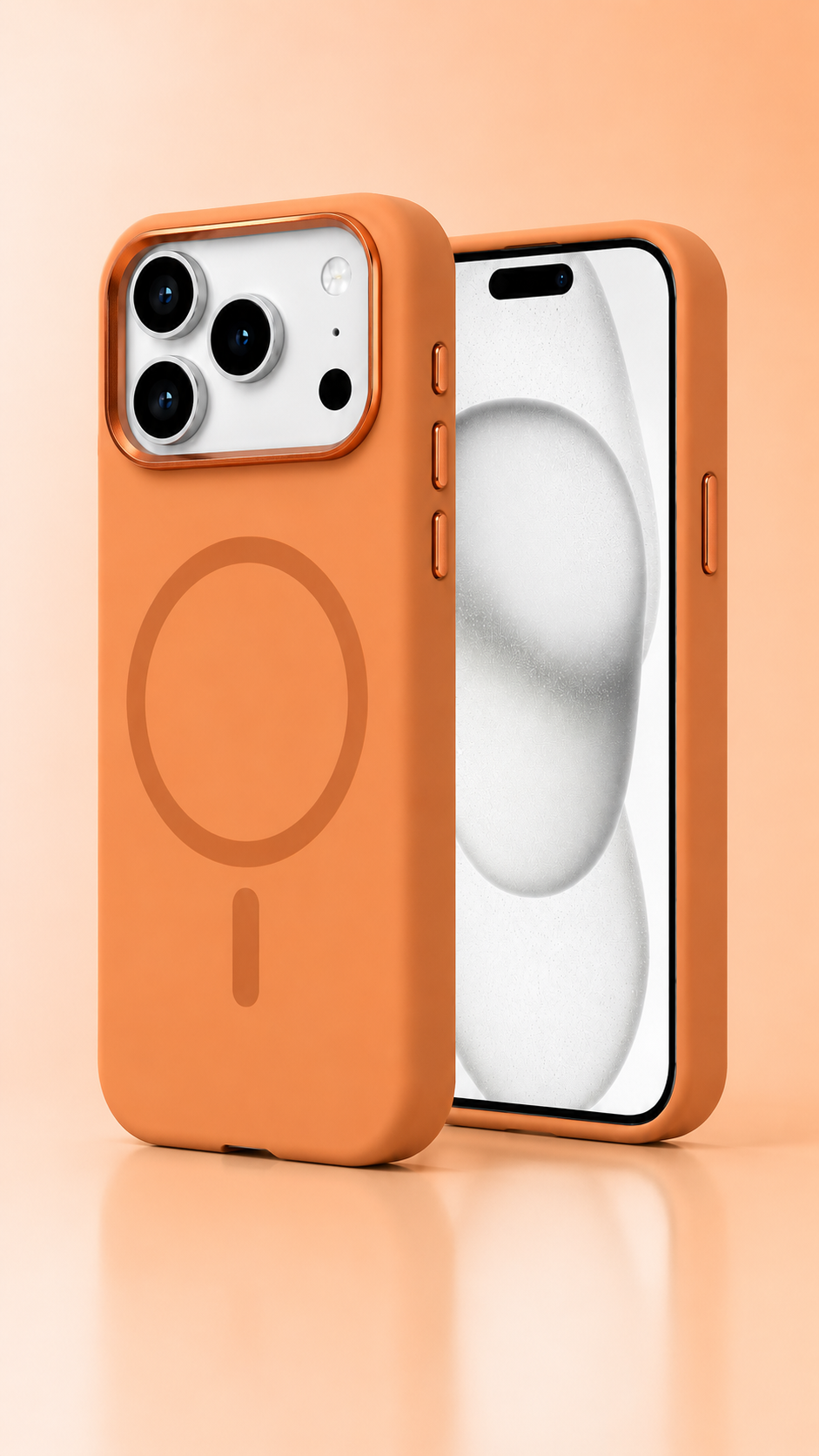 NJOYNY Pink Magnetic Armor Case for iPhone 17 Pro – Slim 360° Protection with Camera Guard