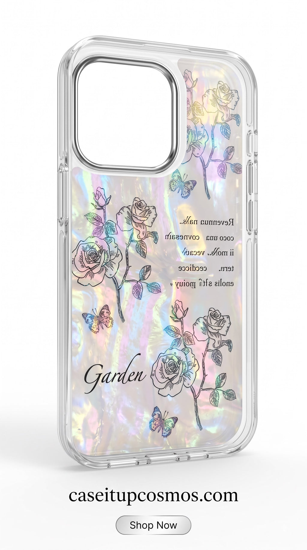 Garden Luxe™ Holographic Floral Case – Luxury Protective Phone Cover