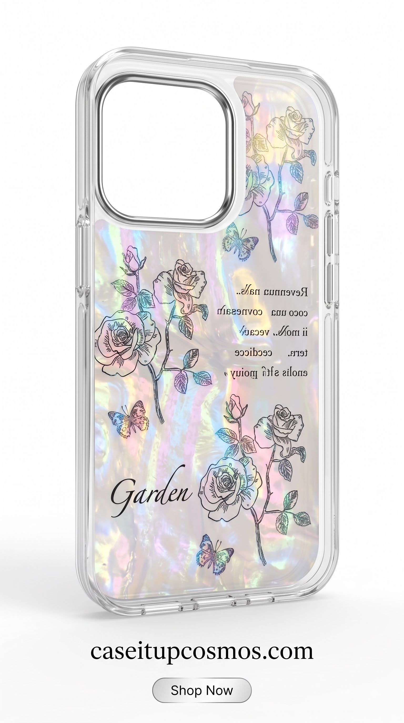 Garden Luxe™ Holographic Floral Case – Luxury Protective Phone Cover