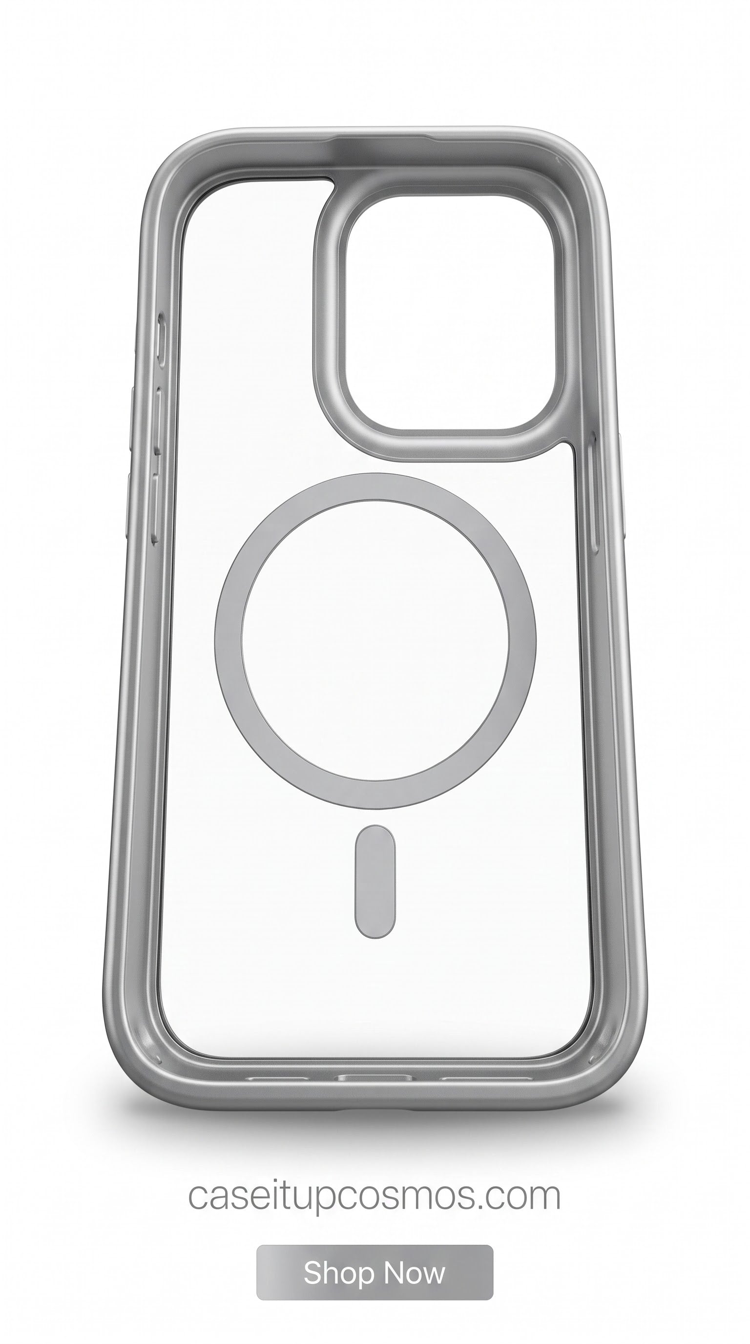 MagSafe Frosted Clear Case with Premium Metal Camera Frame for iPhone | Crystal Clear Shockproof Cover