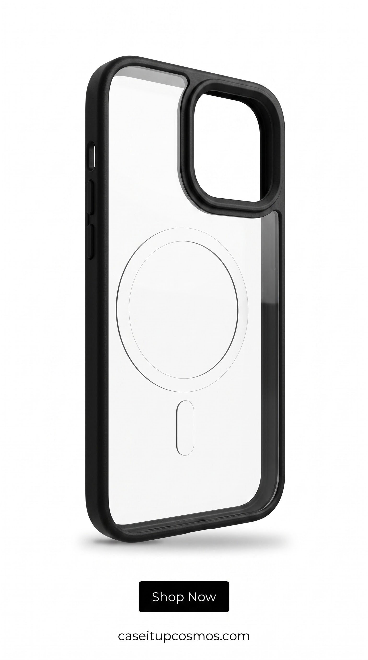 MagSafe Frosted Clear Case with Premium Metal Camera Frame for iPhone | Crystal Clear Shockproof Cover