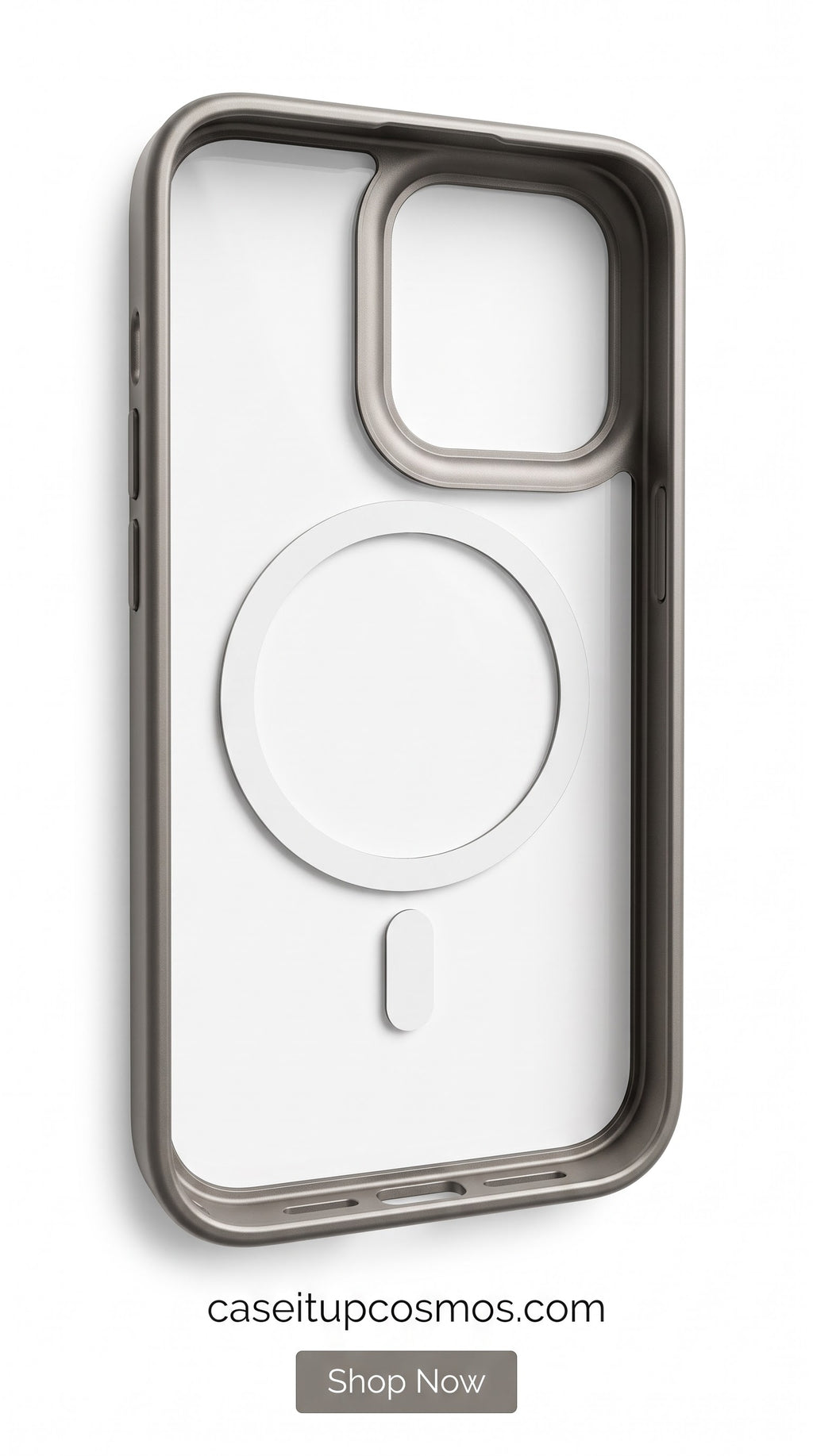 MagSafe Frosted Clear Case with Premium Metal Camera Frame for iPhone | Crystal Clear Shockproof Cover
