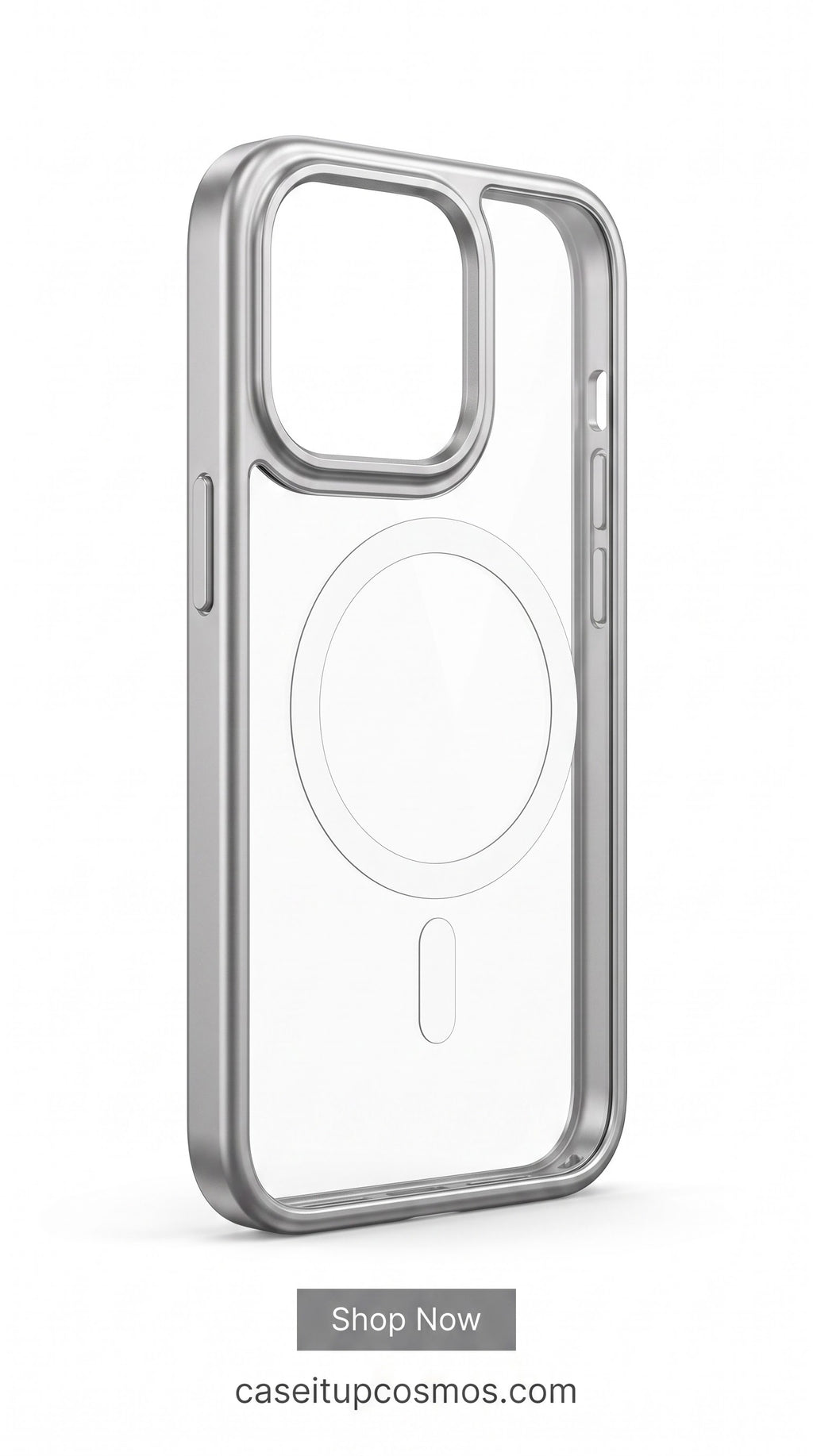 MagSafe Frosted Clear Case with Premium Metal Camera Frame for iPhone | Crystal Clear Shockproof Cover