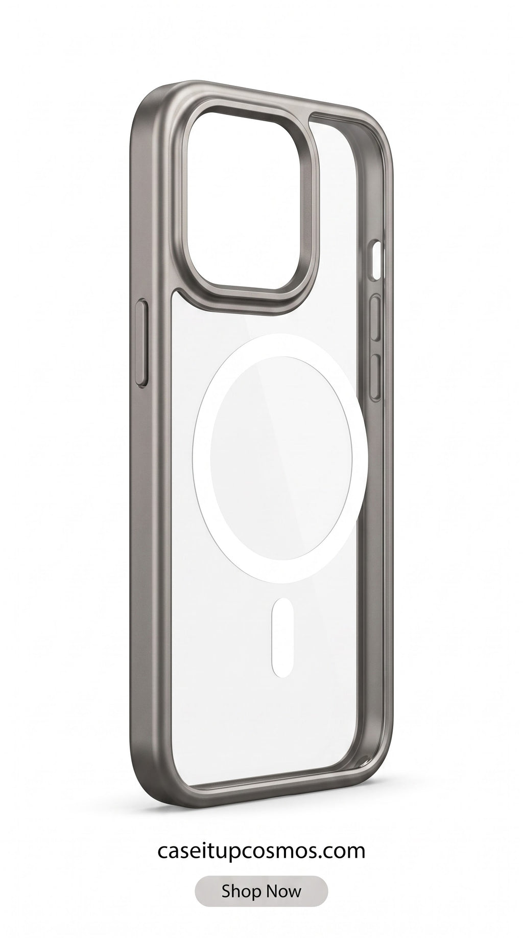 MagSafe Frosted Clear Case with Premium Metal Camera Frame for iPhone | Crystal Clear Shockproof Cover
