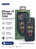 The Wild Biker Edition Embroidered Panther Leather Case for iPhone