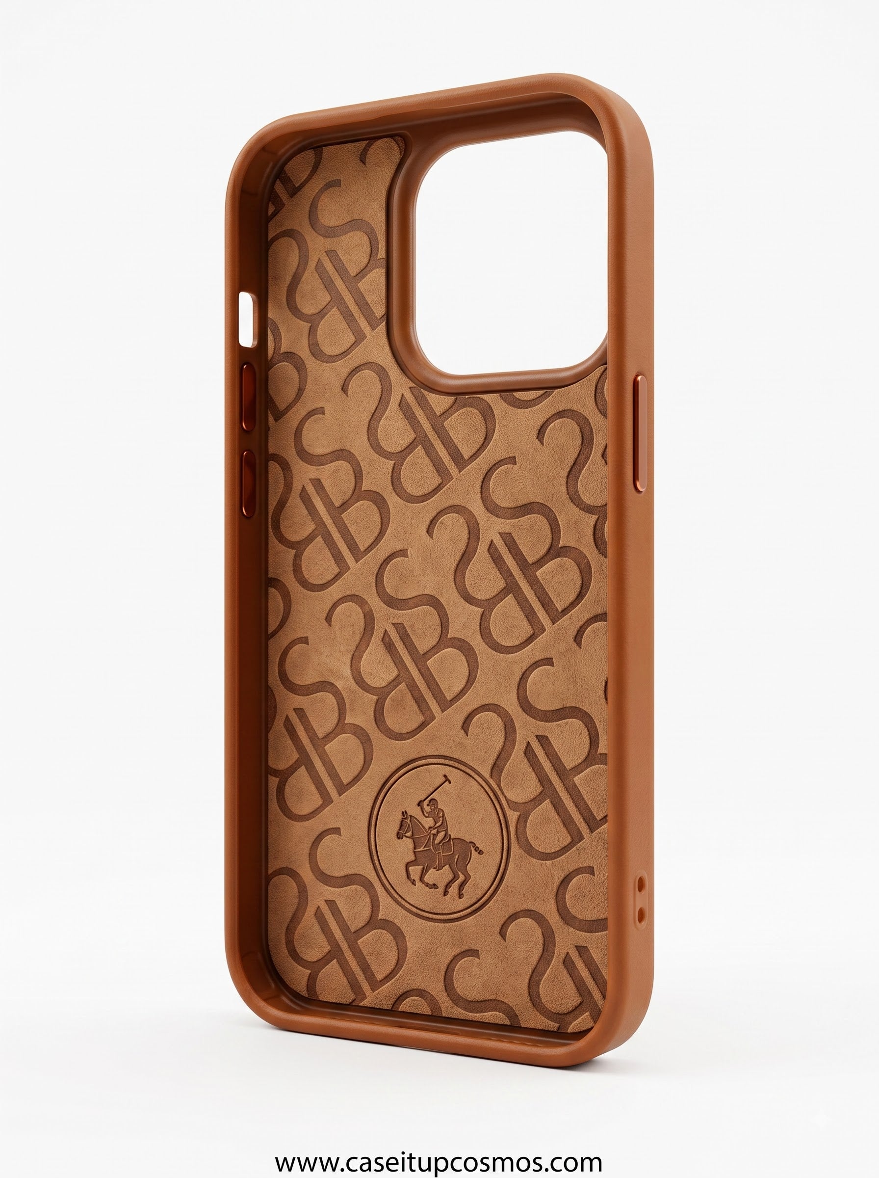 Handcrafted Wild Mustang Embroidered Leather Case for iPhone | 3D Thread Art