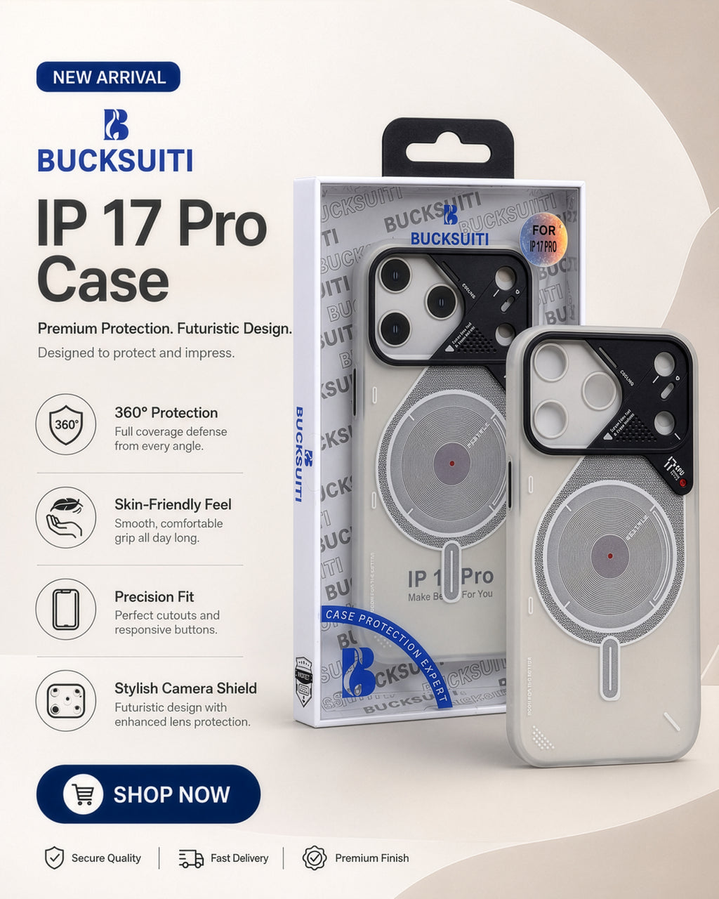 BUCKSUITI Mecha-Shield: Ultimate MagSafe Cooling Case for iPhone (Highly Recommended)