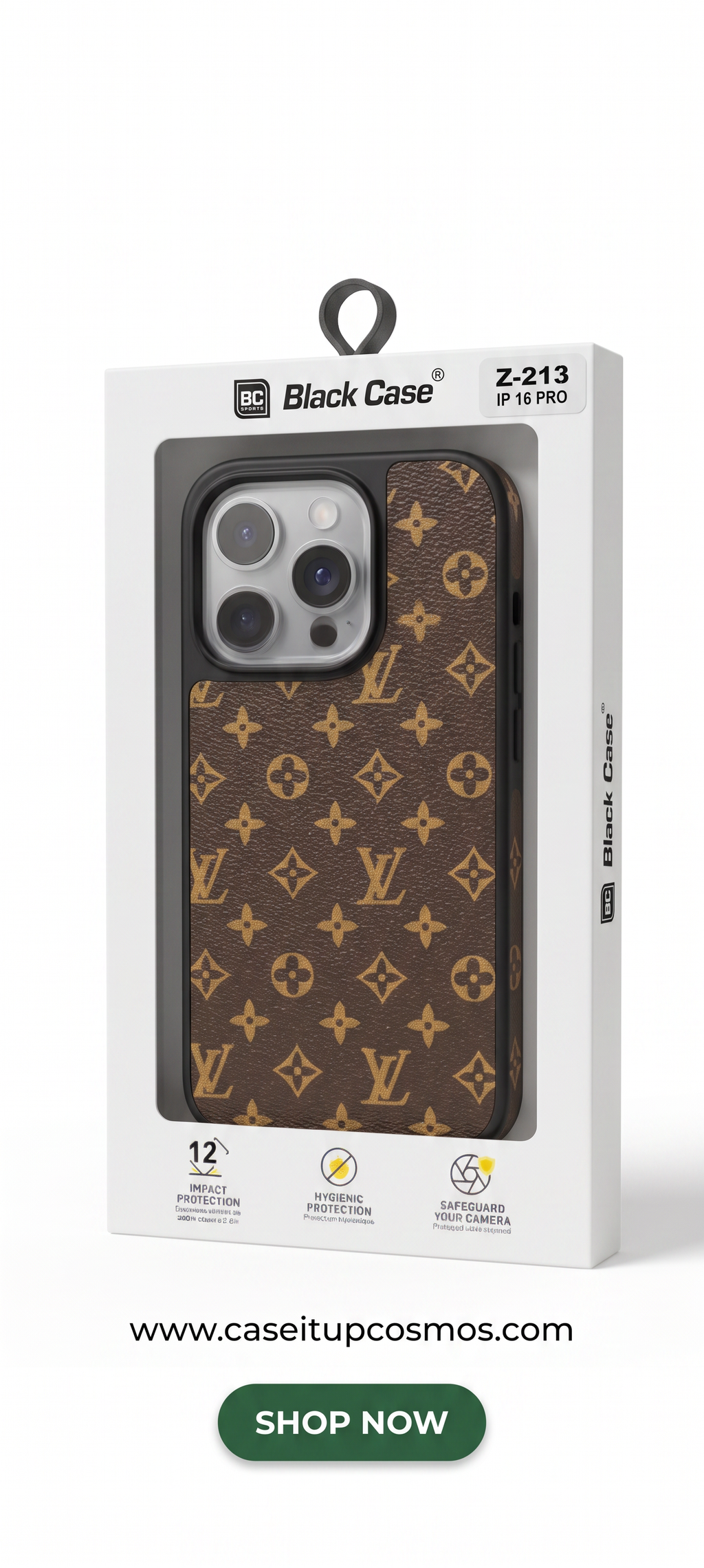 Luxury Woven Jacquard Monogram Case for iPhone | Raised Lens Guard