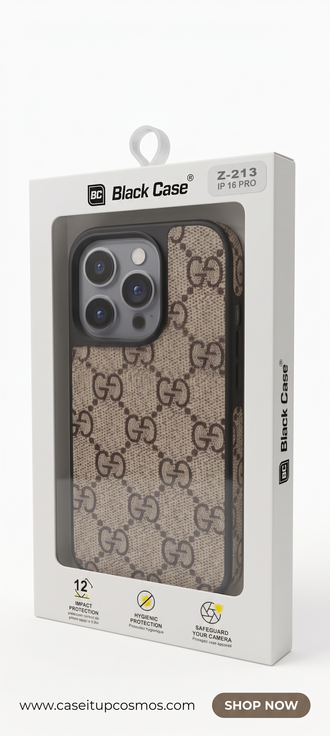 Luxury Woven Jacquard Monogram Case for iPhone | Raised Lens Guard