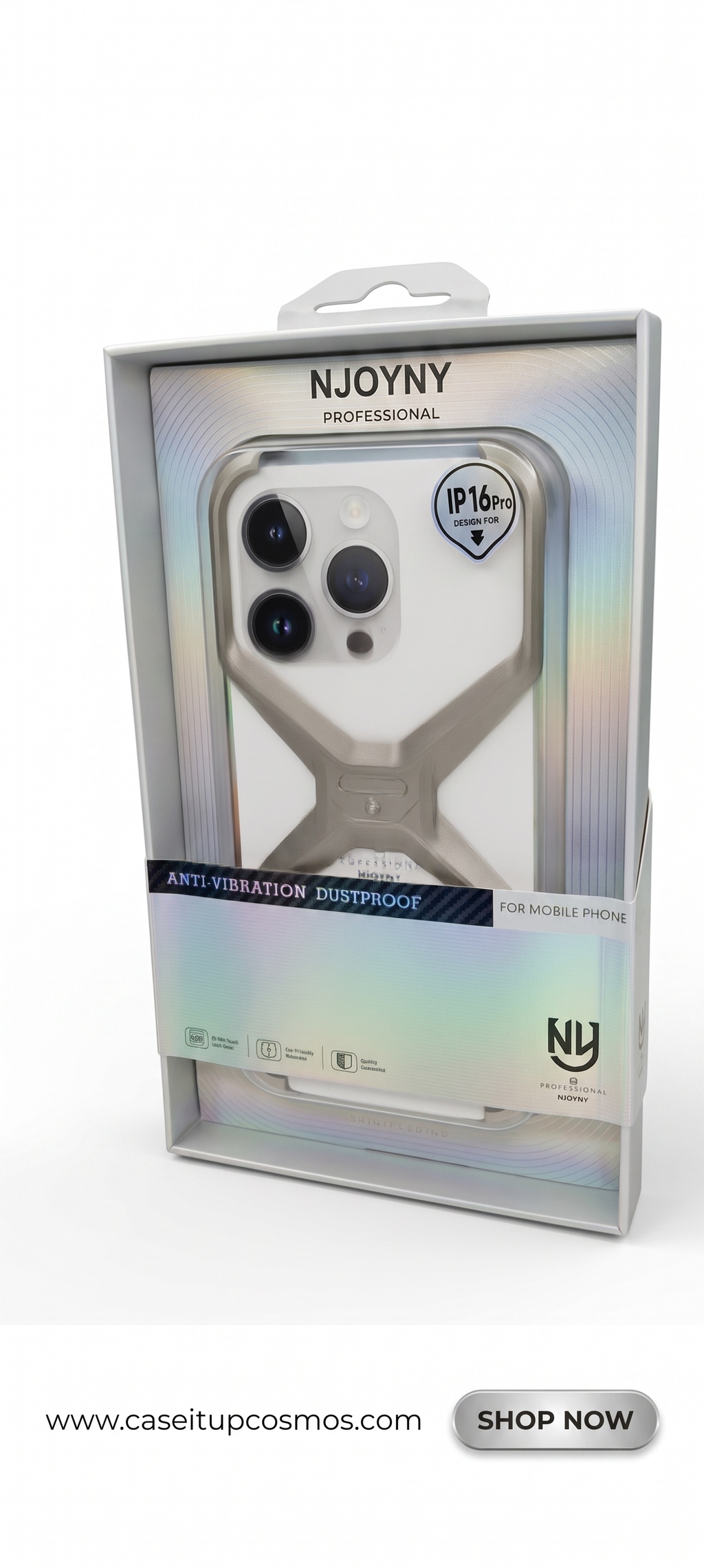 Ultra-Minimalist Mechanical X-Armor Metal Case for iPhone | Heat Dissipating
