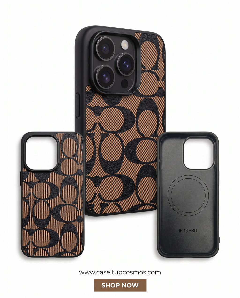 Luxury Woven Jacquard Monogram Case for iPhone | Raised Lens Guard