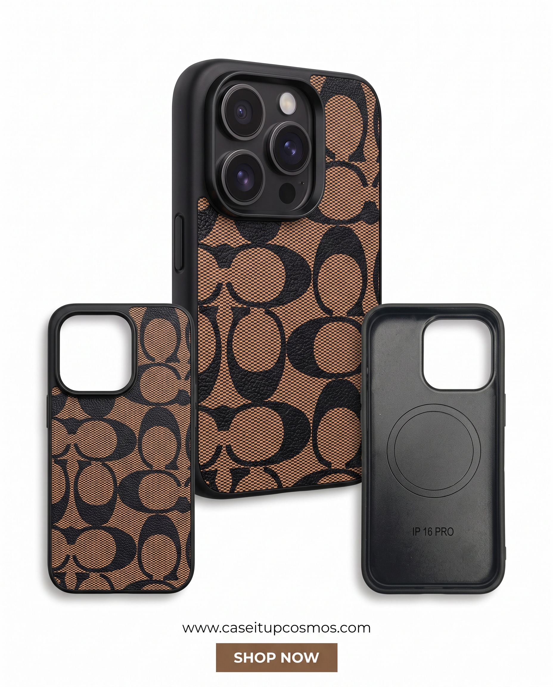 Luxury Woven Jacquard Monogram Case for iPhone | Raised Lens Guard