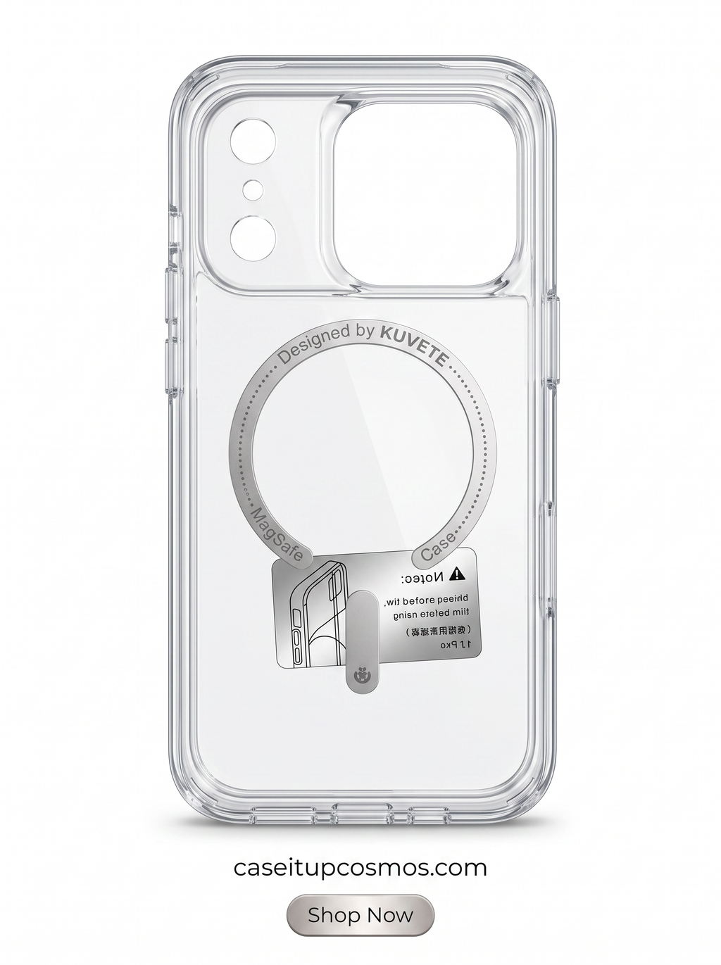 KUVETE Crush M Ultra-Clear MagSafe Case – Anti-Yellowing Military Shield Series