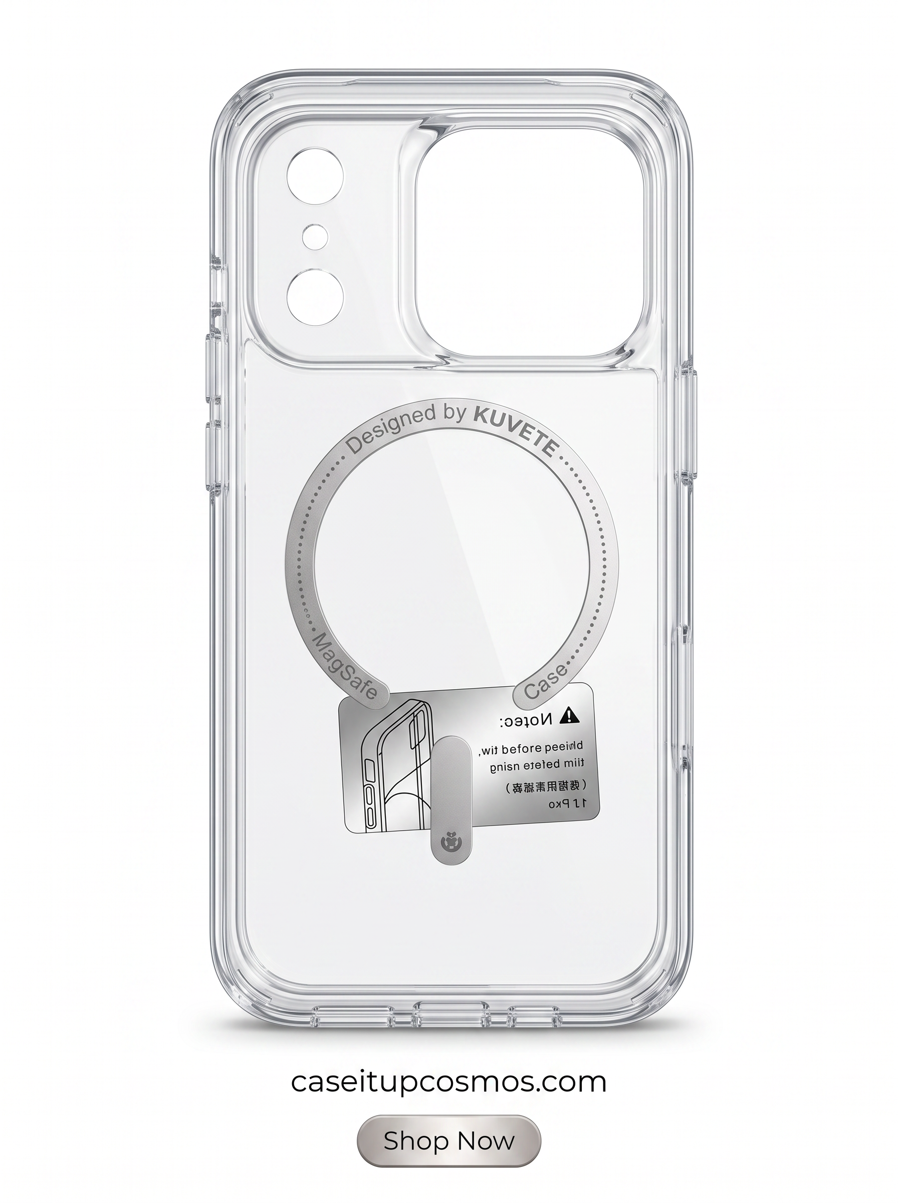 KUVETE Crush M Ultra-Clear MagSafe Case – Anti-Yellowing Military Shield Series