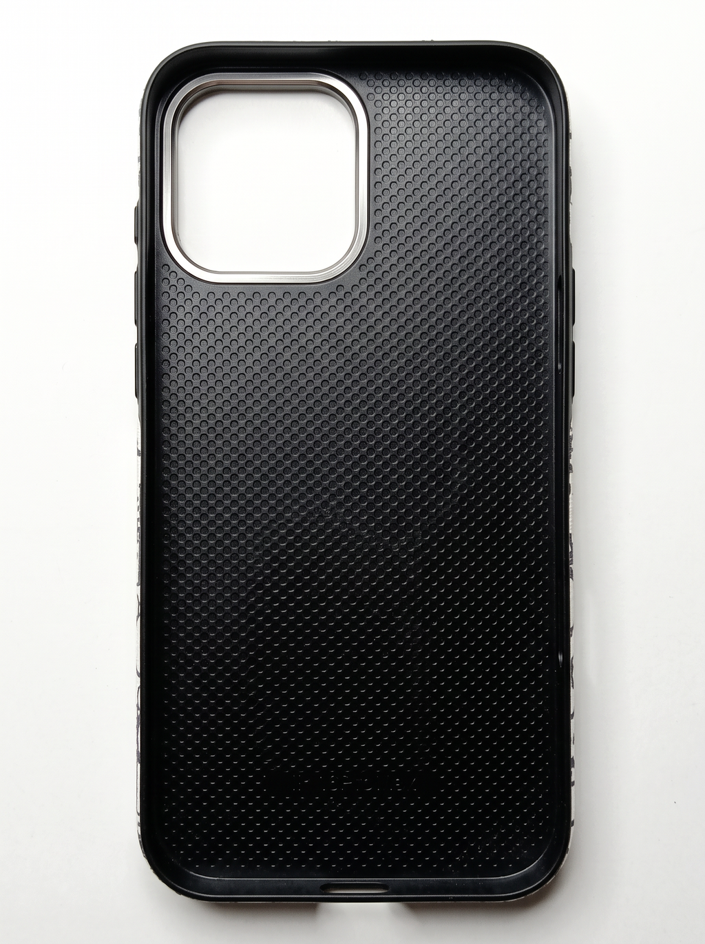 Luxury Leather Monogram Case with Diamond Crystal Camera Ring