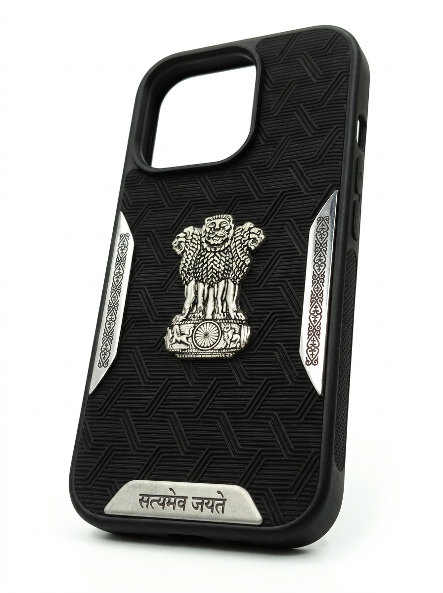 🇮🇳 Indian Emblem Premium Armor Case | Military Grade Shockproof Protection | Camera Guard