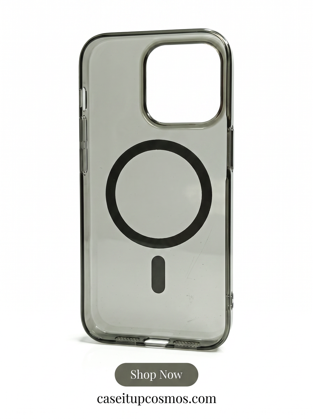 Transparent Smoke Grey MagSafe Case – Stealth Dark Edition