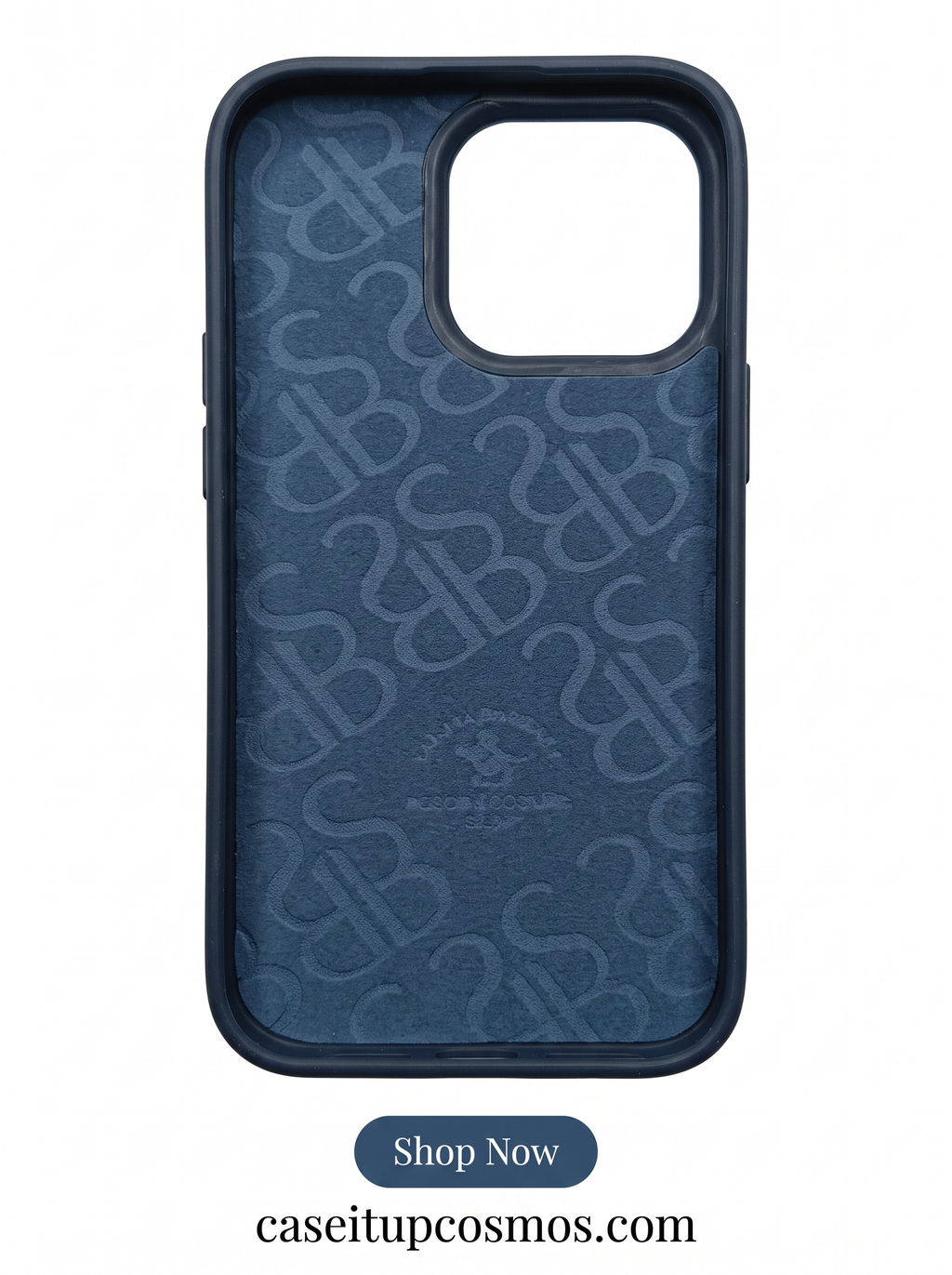 Ultra-Luxury Monogram Leather Case with Diamond Crystal Camera Ring