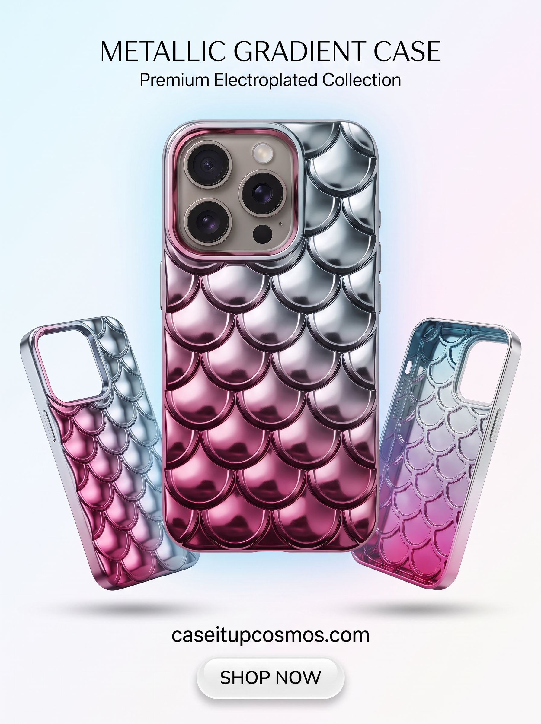 Metallic Gradient Electroplated Case – Premium Luxury Shockproof Phone Cover