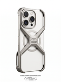 Ultra-Minimalist Mechanical X-Armor Metal Case for iPhone | Heat Dissipating