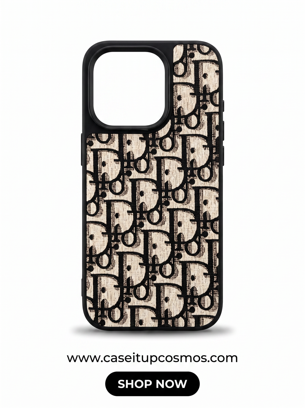 Luxury Woven Jacquard Monogram Case for iPhone | Raised Lens Guard