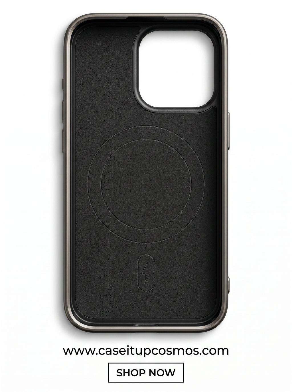 PULOKA Handcrafted Leather MagSafe iPhone Cover with Metallic Camera Shield